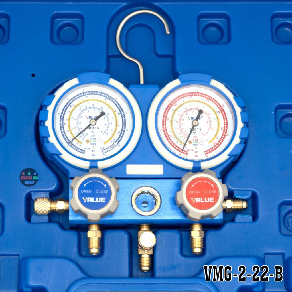 ชุดเกจ์วัดน้ำยาแอร์ VALUE VMG-2-R22-B R134a - เครื่องมือช่างแอร์ อะไหล่ ...