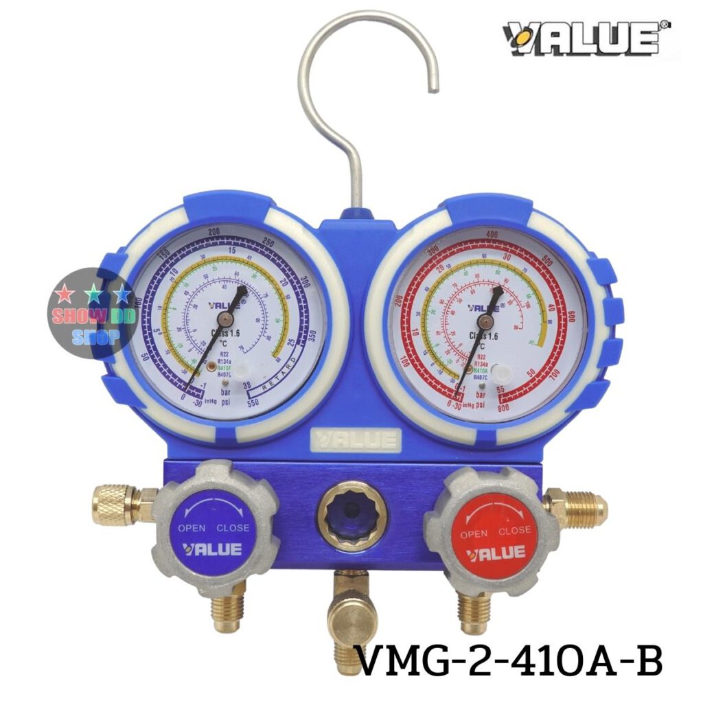 เกจ์วัดน้ำยาแอร์ VALUE VMG2-2-R410A-B - เครื่องมือช่างแอร์ อะไหล่แอร์ ...